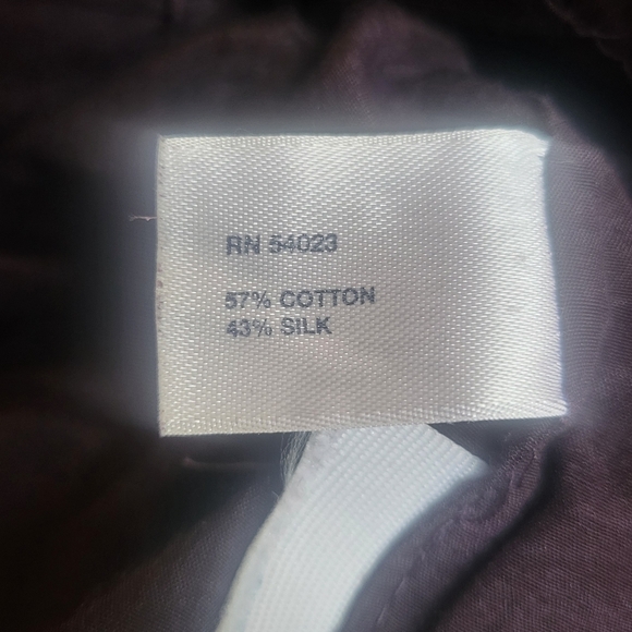 GAP Ruffled Peplum Blouse with Tie Front. Size S. Cotton & Silk - Picture 6 of 9